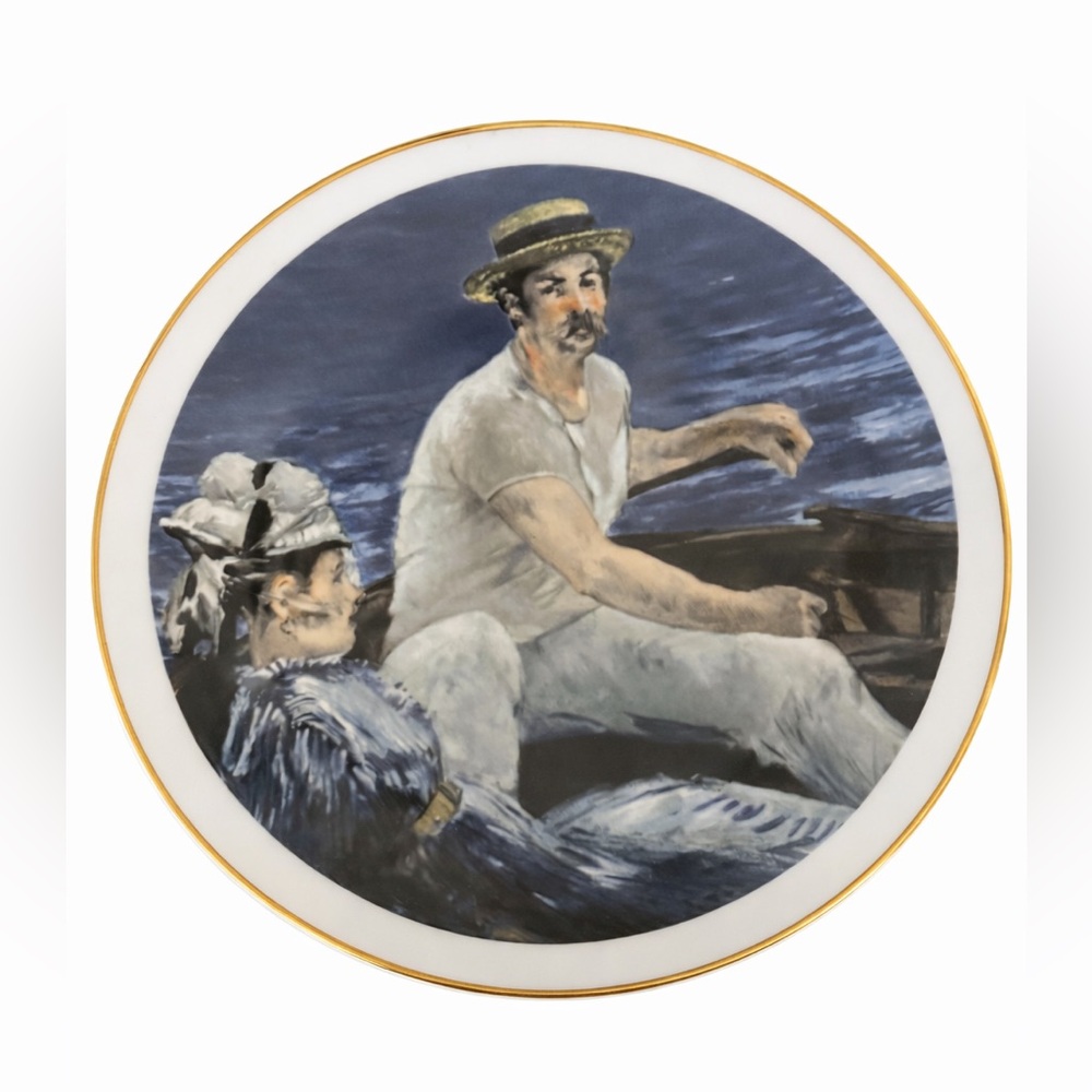 Decorative Plate with Boating by Edouard Manet